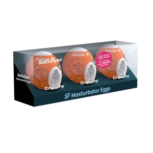 Satisfyer Masturbator Eggs - Crunchy 3 Pack