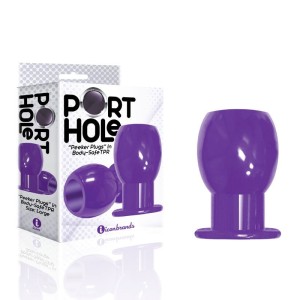 The 9's Port Hole - Hollow Butt Plug - Purple