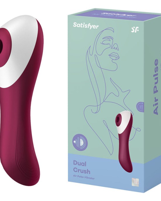 Satisfyer Dual Crush - Red Air Pulse Stimulator with Vibration