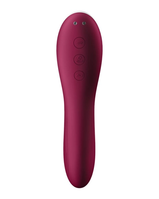 Satisfyer Dual Crush - Red Air Pulse Stimulator with Vibration