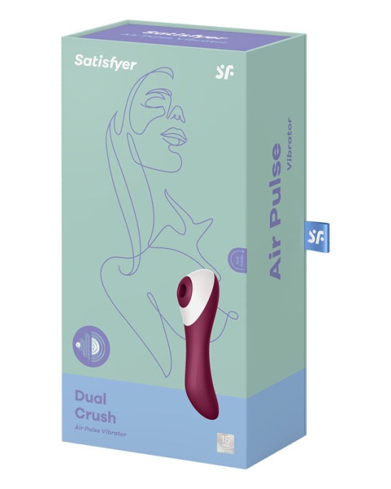 Satisfyer Dual Crush - Red Air Pulse Stimulator with Vibration