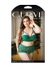 Curve Nadine Bra & High Waisted Panty - Emerald Green - 1X/2X