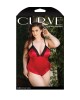 CURVE CLEO Skirted Teddy - Red - 1X/2X