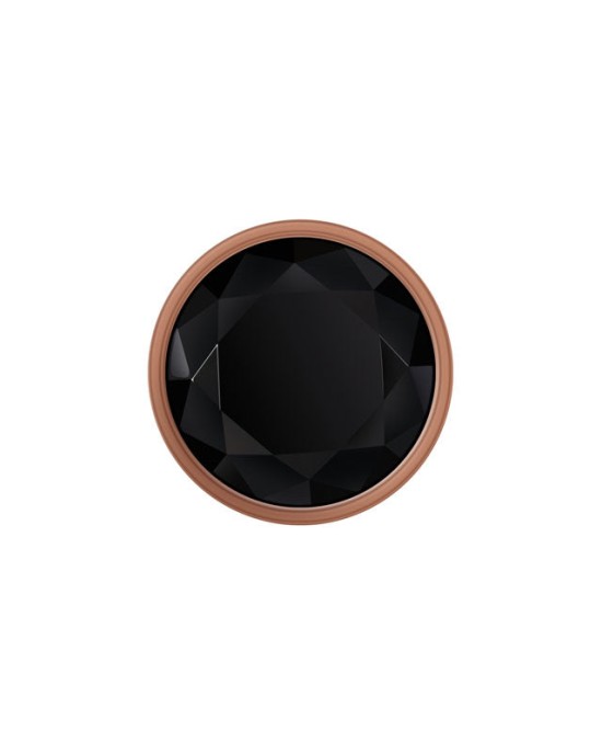 Gender X Gold Digger - Small Rose Gold Butt Plug with Black Gem Base