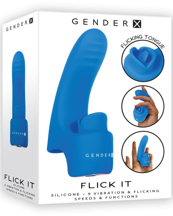 Gender X Flick It - Blue Finger Vibrator