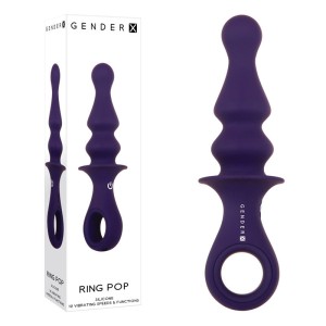 Gender X Ring Pop - Dark Blue Vibrating Anal Plug