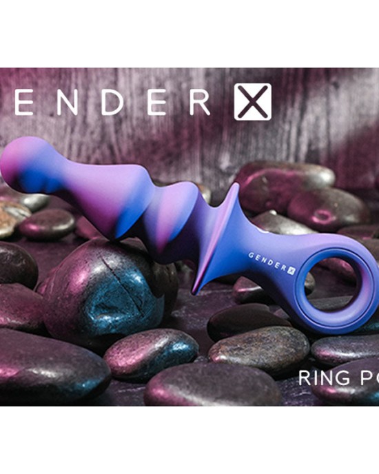 Gender X Ring Pop - Dark Blue Vibrating Anal Plug