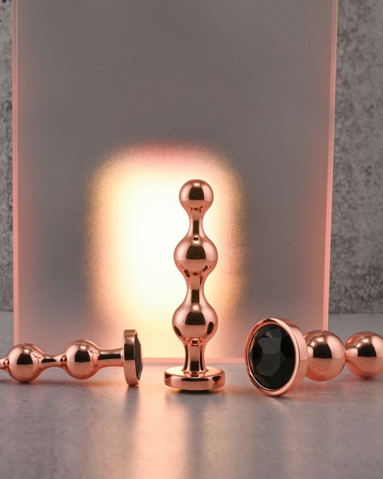 Gender X Gold Digger Set - Rose Gold Butt Plugs - Set of 3 Sizes