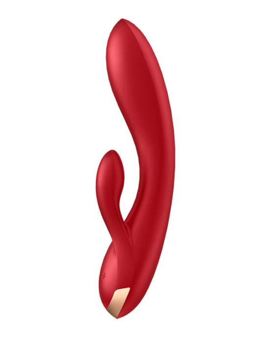 Satisfyer Double Flex App Rabbit Vibrator - Red