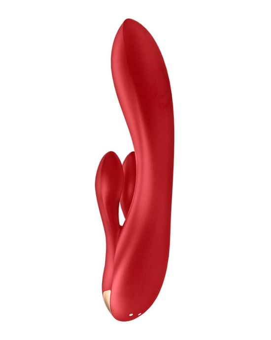 Satisfyer Double Flex App Rabbit Vibrator - Red