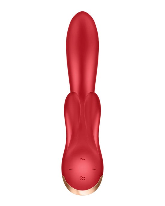 Satisfyer Double Flex App Rabbit Vibrator - Red