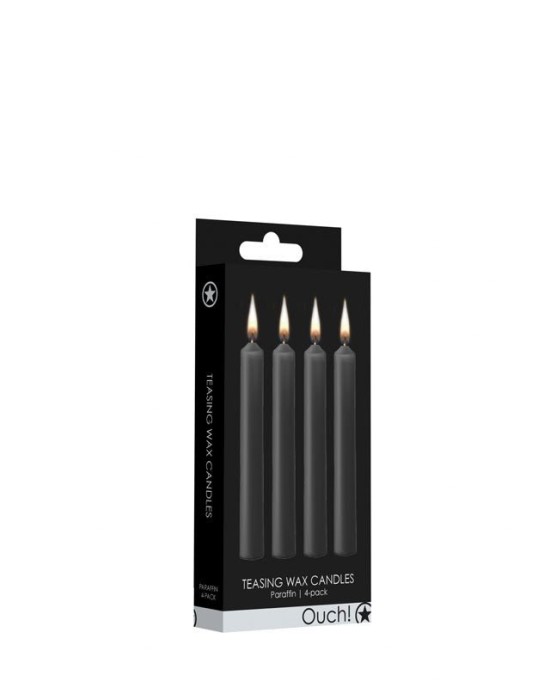 Ouch! Teasing Wax Black Drip Candles - 4 Pack