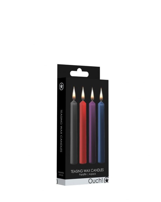 Ouch! Teasing Wax Coloured Drip Candles - 4 Pack