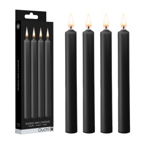 Ouch! Teasing Wax Large Black Drip Candles - 4 Pack