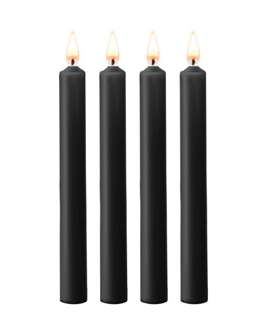 Ouch! Teasing Wax Large Black Drip Candles - 4 Pack