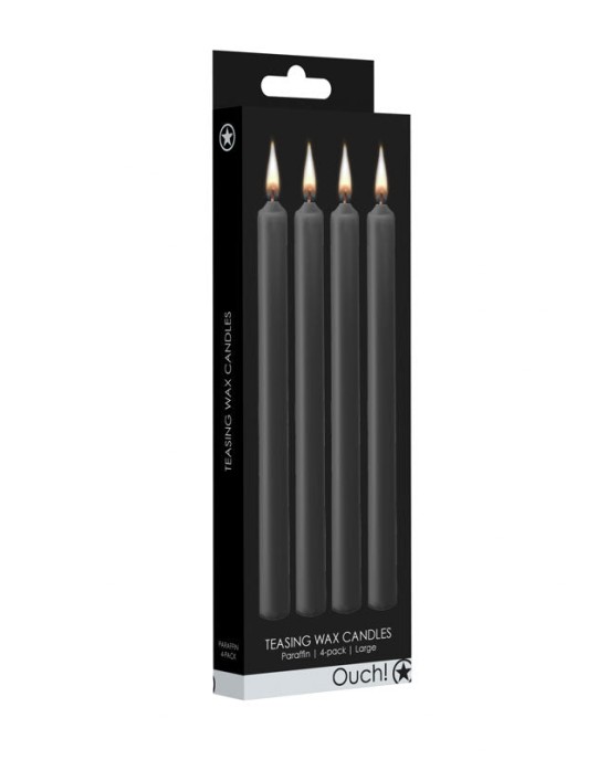 Ouch! Teasing Wax Large Black Drip Candles - 4 Pack