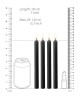 Ouch! Teasing Wax Large Black Drip Candles - 4 Pack