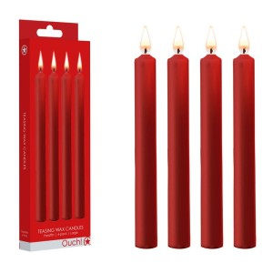 Ouch! Teasing Wax Large Red Drip Candles - 4 Pack