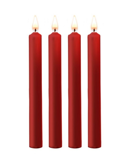 Ouch! Teasing Wax Large Red Drip Candles - 4 Pack