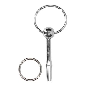 OUCH! Urethral Sounding - Stainless Steel 9.3cm Plug with Ring Pull