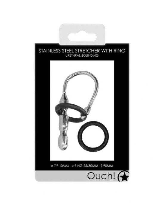 OUCH! Urethral Sounding - Stainless Steel 9cm Stretcher Plug