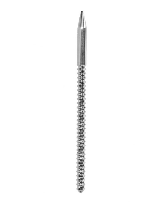 OUCH! Urethral Sounding - Stainless Steel Ribbed 15cm Dilator