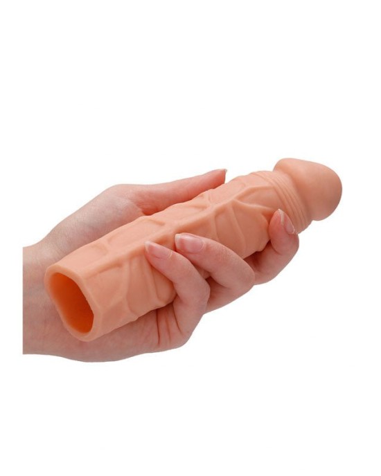 RealRock 7 Inch Realistic Penis Extender - Flesh