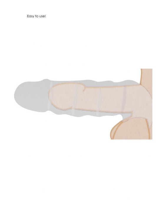 RealRock 6 Inch Realistic Penis Extender - Flesh