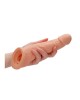 RealRock 8 Inch Realistic Penis Extender with Rings - Flesh