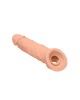 RealRock 8 Inch Realistic Penis Extender with Rings - Flesh