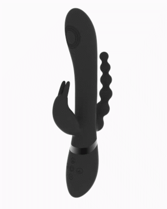 Vive RINI Rabbit Vibrator with Anal Teaser - Black