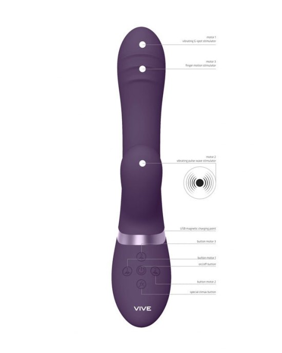 Vive TANI Pulse Wave G-Spot Rabbit Vibrator - Purple