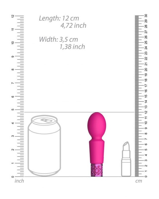 Royal Gems Brilliant Bullet - Pink - Mini Massager Wand