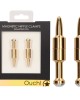 OUCH! Magnetic Diamond Pin Gold Nipple Clamps - Set of 2