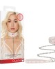 OUCH! Collar With Leash - Nurse Theme - White/Red