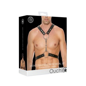 OUCH! Men's Harness With Metal Bit