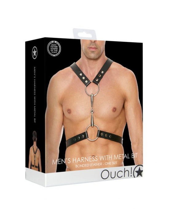 OUCH! Men's Harness With Metal Bit