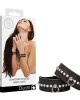 OUCH! Diamond Studded Wrist Cuffs - Black