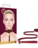 OUCH! Halo - Collar With Leash - Burgundy