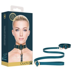 OUCH! Halo - Collar With Leash - Green