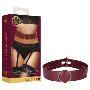 OUCH! Halo - Waist Belt L/XL - Burgundy Restraint