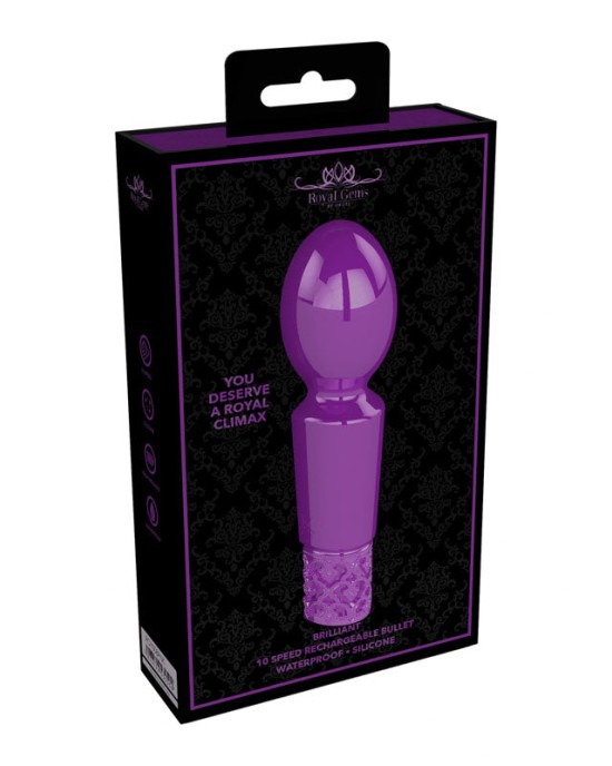 Royal Gems Brilliant Bullet - Purple - Mini Massager Wand