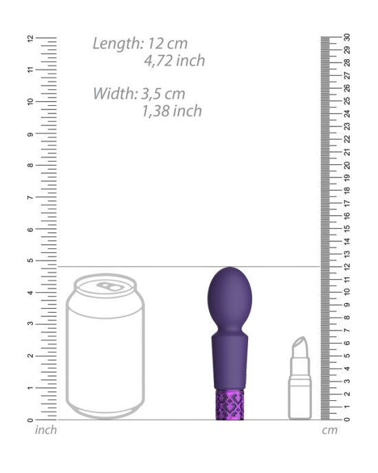 Royal Gems Brilliant Bullet - Purple - Mini Massager Wand