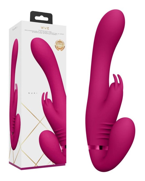 Vive SATU - Pink Rabbit Strapless Strap-On