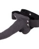 6 Inch Vibration Hollow Strap-On - Black