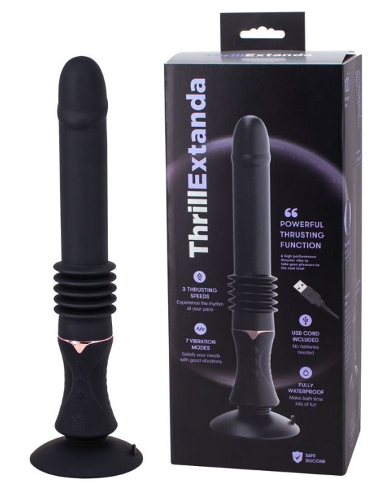 Thrill Extanda - Black Thrusting Vibrator