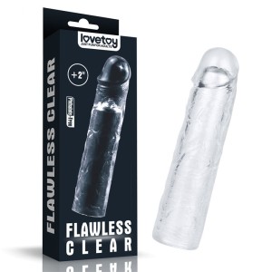 Flawless 2 Inch Clear Penis Extender Sleeve