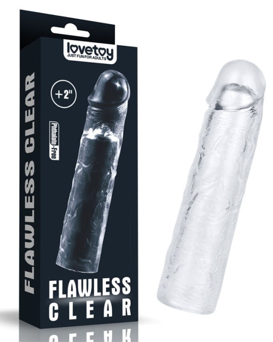 Flawless 2 Inch Clear Penis Extender Sleeve