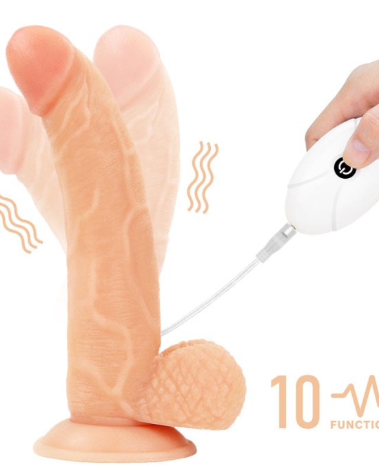 Ingen Easy Strap-On Set - Flesh 8.5 Inch Vibrating Strap-On