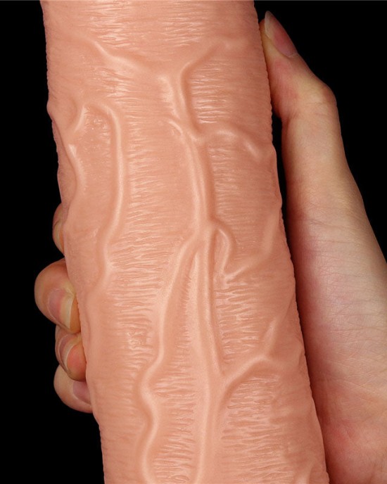 King Size 11 Inch Realistic Flesh Dildo